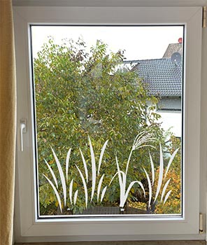 Fenstersticker Gräsern Sichtschutz aus Milchglasfolie